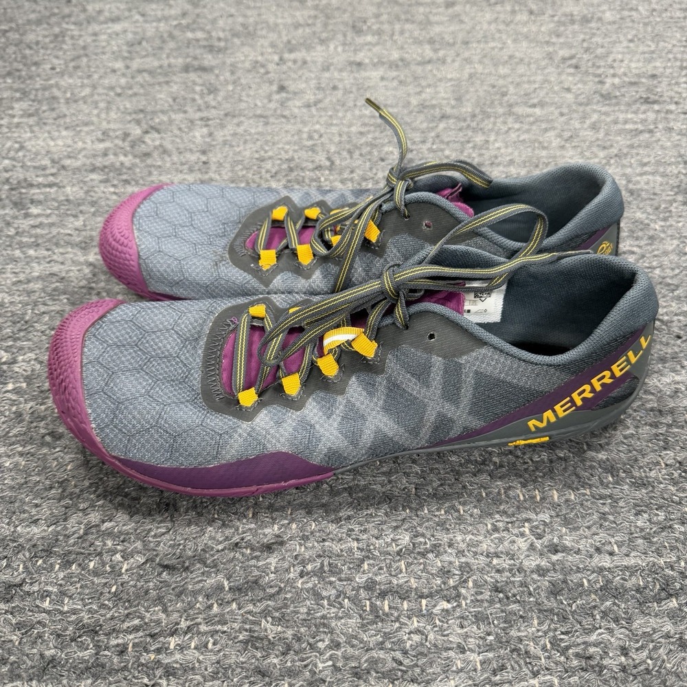 Merrell Vapor Glove 3 Women 10.5 Purple Gray Barefoot Shoes Outdoor Minimalist